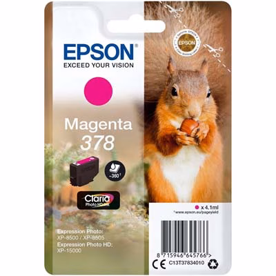 Immagine di Inkjet EPSON C13T37834010 magenta foto 360 copie