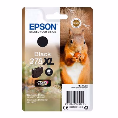 Immagine di Inkjet EPSON 378XL C13T37914010 nero foto 11,2 ml