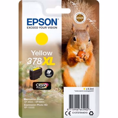 Immagine di Inkjet EPSON 378XL C13T37944010 giallo foto 9 ml