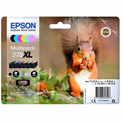 Immagine di Multipack Inkjet EPSON 378XL C13T37984010 6 colori 59,7 ml