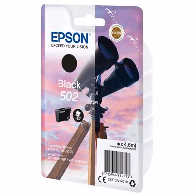 Immagine di Inkjet EPSON C13T02V14010 nero 4,6 ml