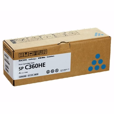 Immagine di Toner Laser RICOH SPC360HE 408185 ciano 3000 copie