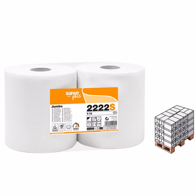 Immagine di Pallet carta igienica maxi jumbo in carta riciclata CELTEX SAVE 2 veli 670 strappi 300 metri