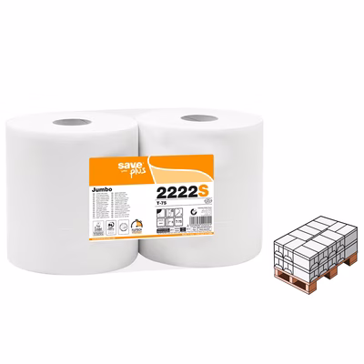 Immagine di Mezzo pallet carta igienica maxi jumbo in carta riciclata CELTEX SAVE 2 veli 670 strappi 300 metri