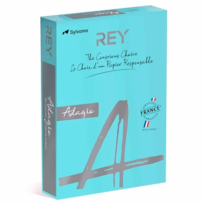 Immagine di Carta REY ADAGIO A4 g160 azzurro cielo tenue risma da 250 fogli