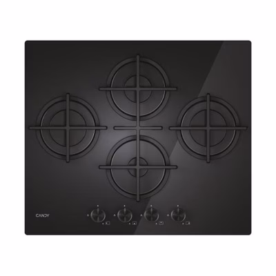 Immagine di Piano cottura gas acciaio inox Nero CANDY CVG6DTB 33803485