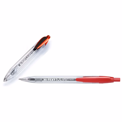 Immagine di Penna a sfera a scatto colore rosso FIBRACOLOR HI-TEXT MATIC 900 punta media mm 1