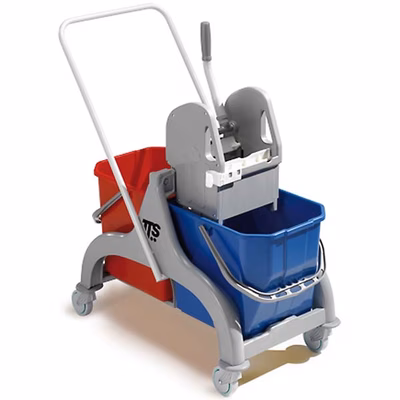 Immagine di Carrello pulizia TTS NICK TEC doppio con maniglia Rilsan capacità 25+25 litri