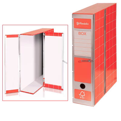 Immagine di Scatola archivio RESISTO BOX 1 dorso 9 rosso