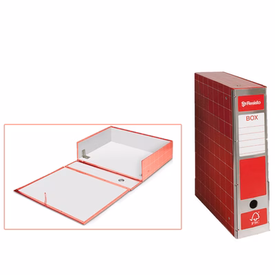 Immagine di Scatola archivio RESISTO BOX 4 dorso 9 rosso