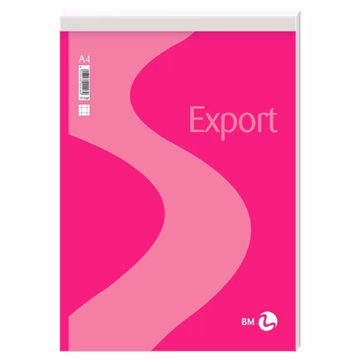 Immagine di Blocco notes BM EXPORT f.to A4 quadri ff 50 g50