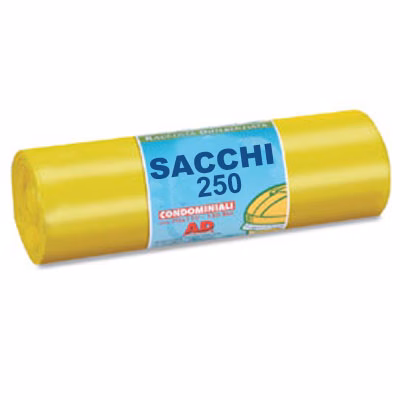 Immagine di Sacchetto rifiuti cm 70x110 110 litri 60 µ colore giallo