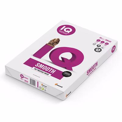 Immagine di Carta bianca per fotocopie A3 g100 MONDI IQ SELECTION SMOOTH risma da 500 fogli