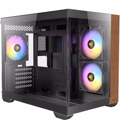 Immagine di Cabinet midi-tower Nero ANTEC CX600M WOOD ARGB CX600MWOODARGBB