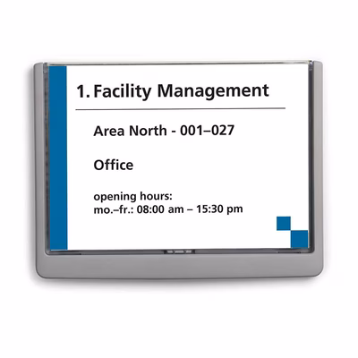 Immagine di Targa DURABLE CLICK SIGN in abs cm 15x21 (A5)