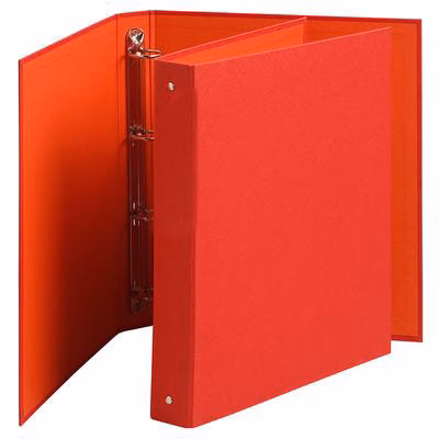 Immagine di Cartella in fibrone 4 anelli tondi mm 30 colore rosso