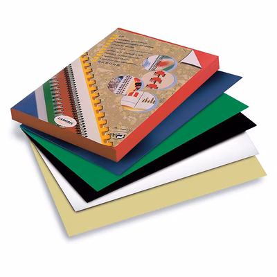 Immagine di Copertina goffrata A4 per rilegatrici beige