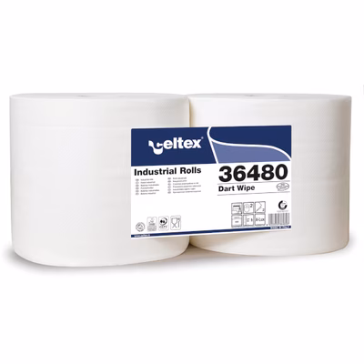 Immagine di Rotolo industriale a spirale CELTEX DARTWIPE 2 veli 800 strappi metri 168