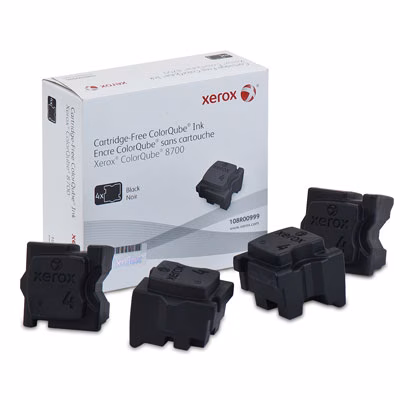 Immagine di Kit 4 solid ink XEROX 108R00999 nero 9000 copie