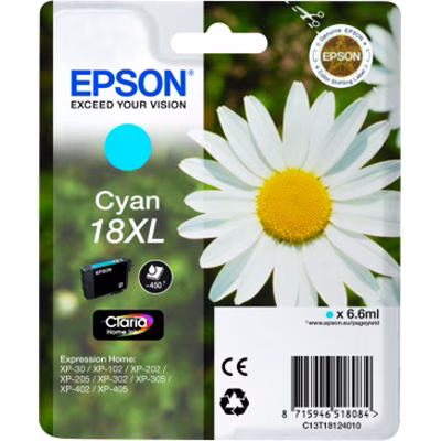 Immagine di Inkjet EPSON C13T18124012 ciano 6,6 ml