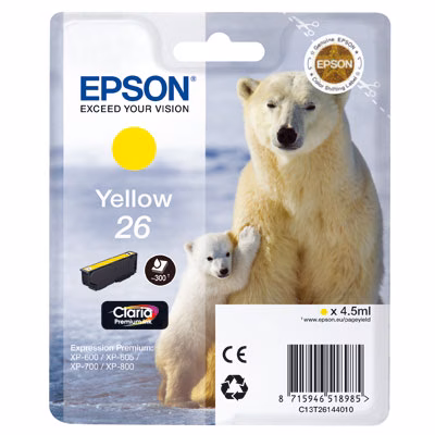 Immagine di Inkjet EPSON C13T26144012 giallo 4,7 ml