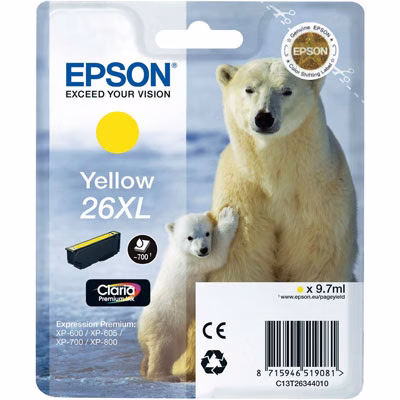 Immagine di Inkjet EPSON C13T26344012 giallo 8,7 ml