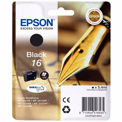 Immagine di Inkjet EPSON C13T16214012 nero 5,4 ml