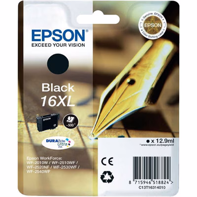 Immagine di Inkjet EPSON C13T16314012 nero 12,9 ml