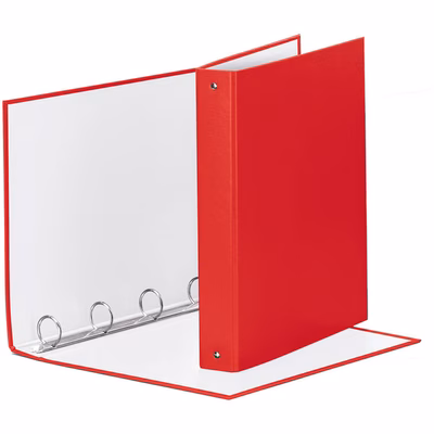 Immagine di Cartella ESSELTE a 4 anelli tondi mm 30 rosso