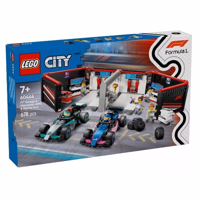 Immagine di Costruzioni LEGO GARAGE CON MONOPOSTO MERCEDES-AMG E ALPINE F1 ® 60444