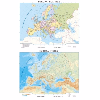 Immagine di Carta geografica Europa fisica e politica