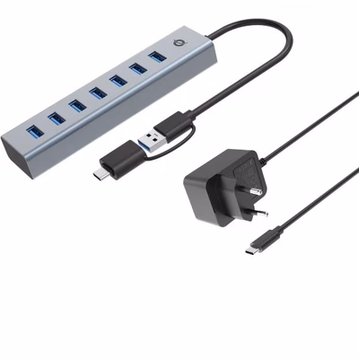 Immagine di 7-port USB 3.0 hub with power adapt