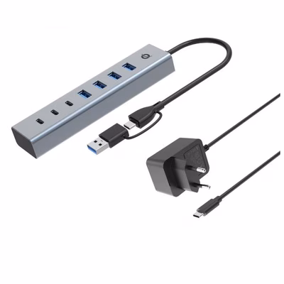 Immagine di 7-port USB 3.0 hub with power adapt