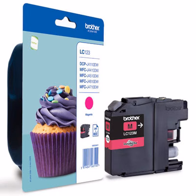Immagine di Inkjet BROTHER LC-123M magenta 600 copie
