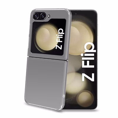 Immagine di Cover tpu + policarbonato Trasparente CELLY FOLDING - Samsung Galaxy Z Flip 7 FE/ Z Flip 6/ Z FOLDIN