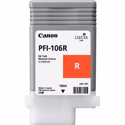 Immagine di Serbatoio Inkjet CANON PFI-106R 6627B001AA rosso