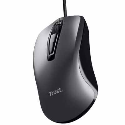 Immagine di TRUST MOUSE CABLATO 170CM - 1200 DPI - TRUST NERO 24657