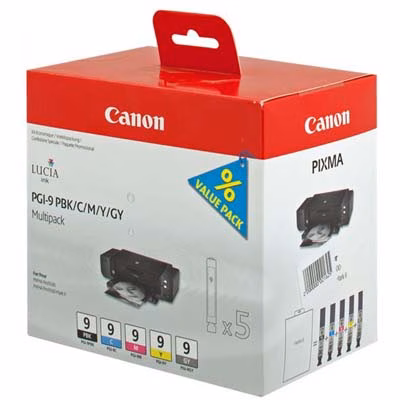 Immagine di Multipack ij CANON PGI-9 1034B013 nr+col - 5 pz