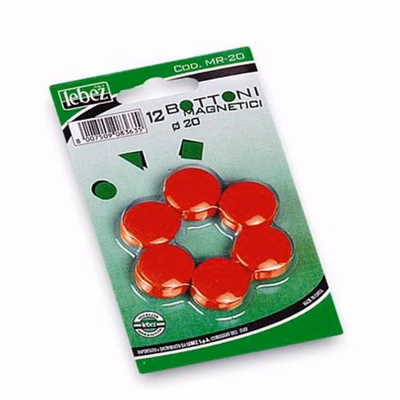 Immagine di Cf12 bottoni magn. rosso 20 mm