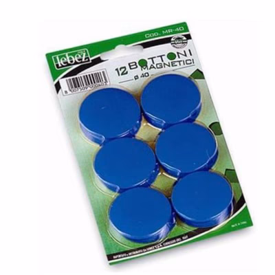 Immagine di Cf12 bottoni magn.blu 40 mm blist.