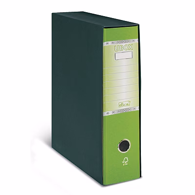 Immagine di Raccoglitore ELICA U-BOX dorso cm 8 commerciale colore verde lime