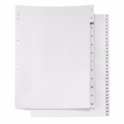 Immagine di Separatore numerico A4 A-SERIES in ppl 31 tasti