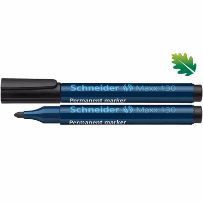Immagine di Pennarello permanent SCHNEIDER MAXX 130 punta conica colore nero