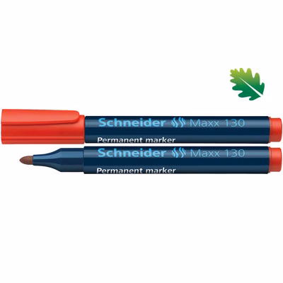 Immagine di Pennarello permanent SCHNEIDER MAXX 130 punta conica colore rosso