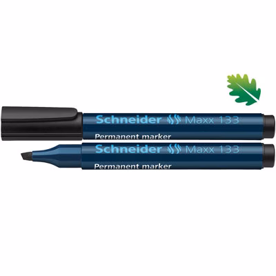 Immagine di Pennarello permanent SCHNEIDER MAXX 133 punta a scalpello colore nero