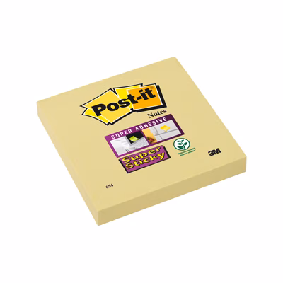 Immagine di Post-it 3M 654-12sscy super sticky 76x76 giallo