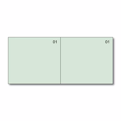 Immagine di Blocco scontrini 2 sezioni numerato verde