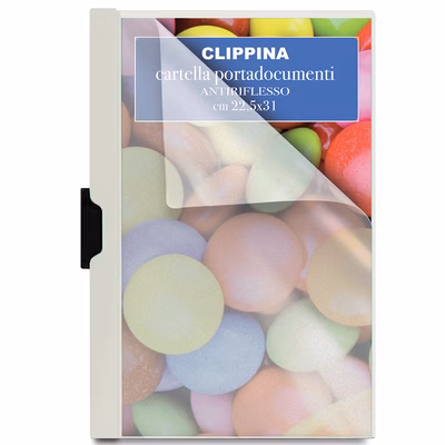 Immagine di Cartellina con clip ELICA CLIPPINA bi avorio