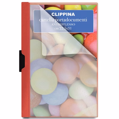 Immagine di Cartellina con clip ELICA CLIPPINA rossa