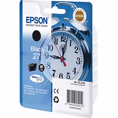 Immagine di Inkjet EPSON C13T27014012 nero 6,2 ml